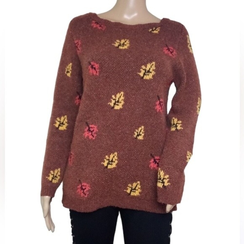 Maurices Textured Tossed Leaf Sweater